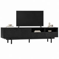 TV-ELEMENT mit Stauraum 200 x 40 x 51 cm Schwarz - Schwarz, Holzwerkstoff (40/51/200cm) - Beauniv