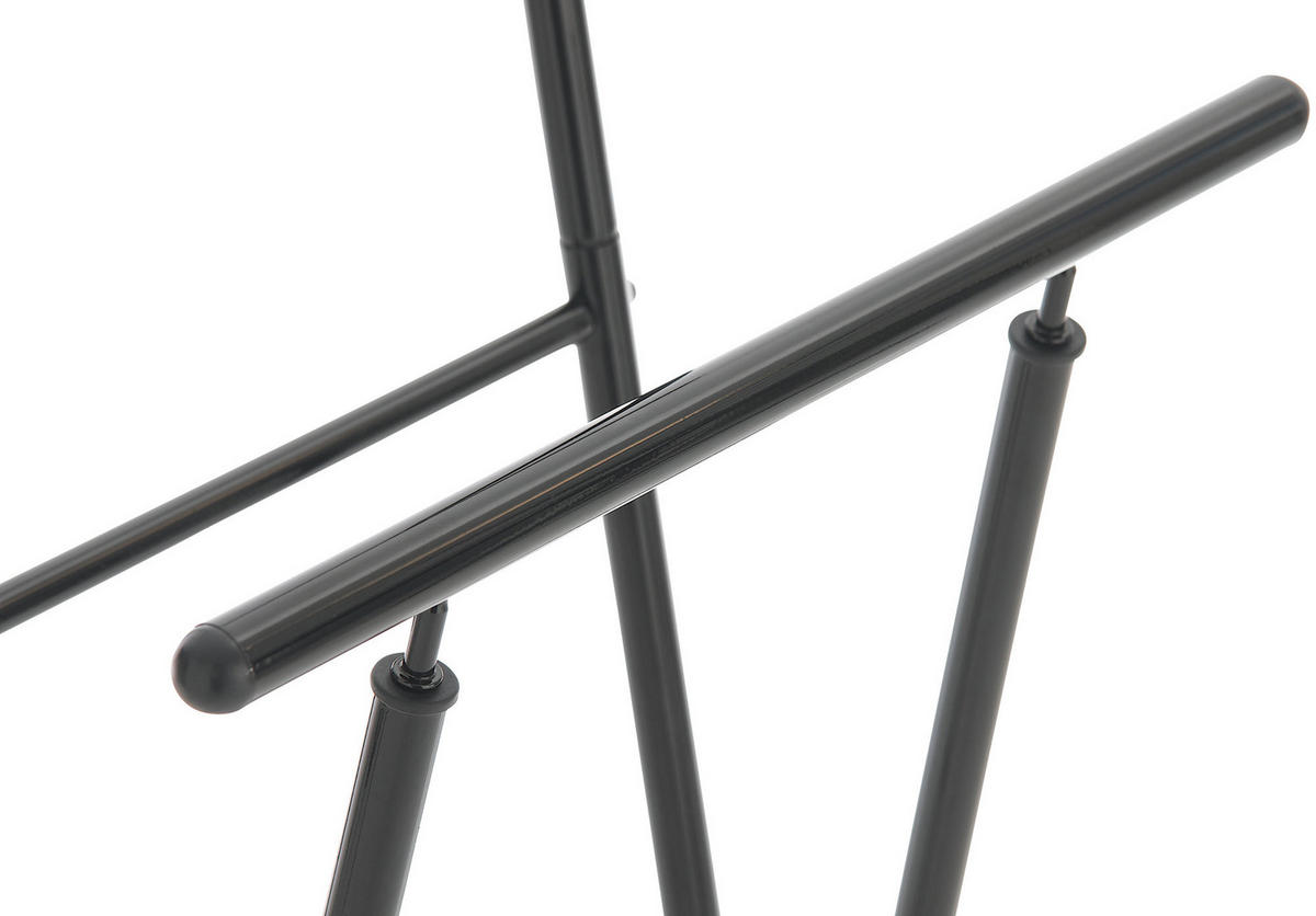 HERRENDIENER Metall schwarz - Schwarz, Metall (40/110/35cm) - CLP