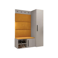 GARDEROBEN-SET Medi II - Kaschmir/Schwarz, Holzwerkstoff/Kunststoff (40/191/50cm) - MIRJAN24