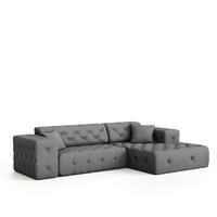 ECKSOFA Chantal - Grau, Holzwerkstoff/Textil (266/171cm) - Fun Möbel