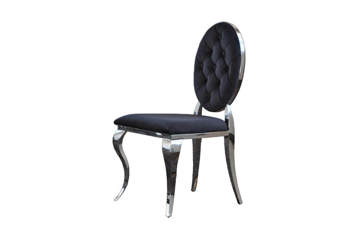 ESSZIMMERSTUHL LINDA Schwarz Velvet - Schwarz, Textil (50/92/56cm) - KAWOLA