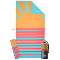 STRANDTUCH Thor 90/180 cm, Aufgehende Sonne - Blau/Gelb, Textil (90/180cm) - Blumtal