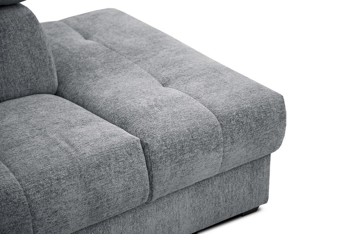 ECKSOFA CALVERA 5-Sitzer, grau - Grau, Holzwerkstoff/Textil (298/239cm) - Courtois Laville