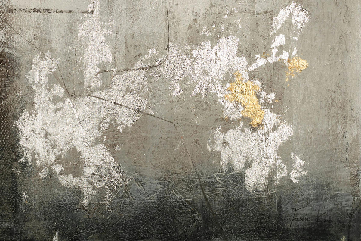 ÖLGEMÄLDE 80/80 cm - Grau, Holz/Textil (1.67/80cm) - KUNSTLOFT