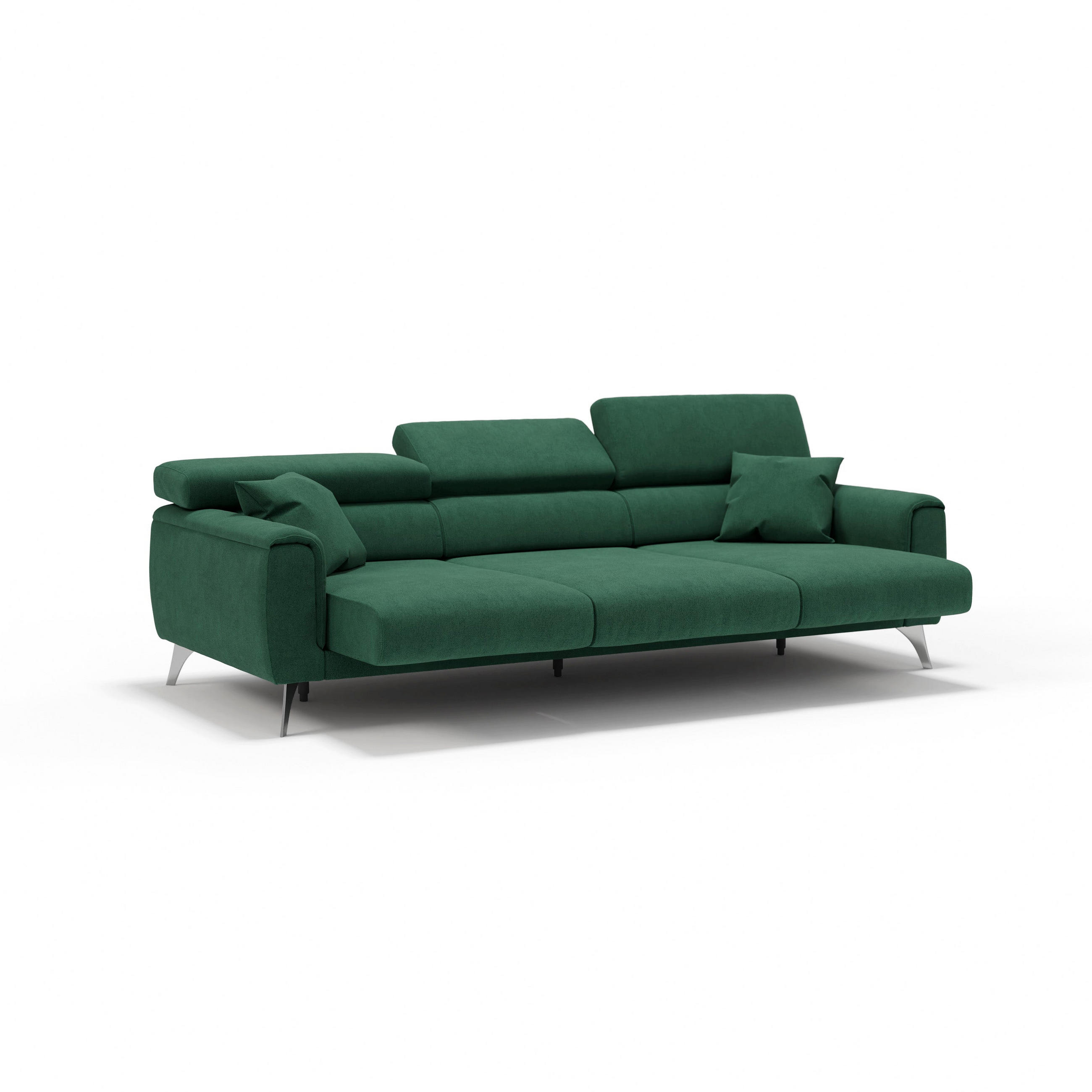 LINEARSOFA Caravaggio - Grün, Textil (244/73/102cm) - Divani.store