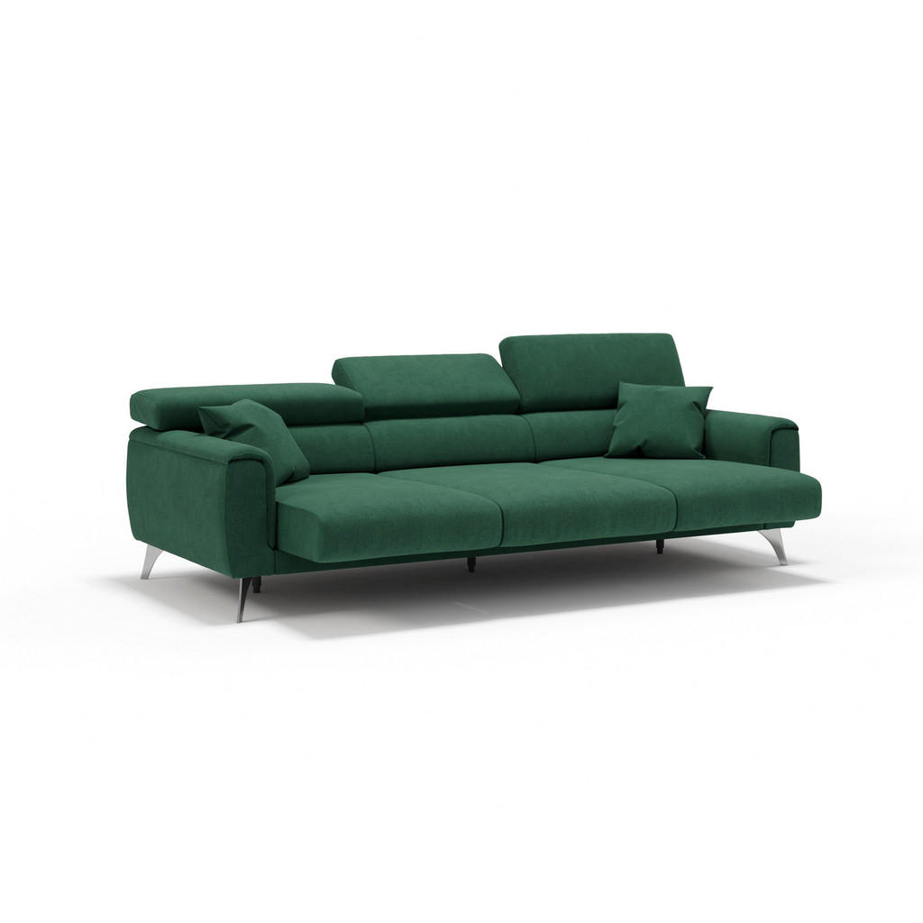Thumbnail - Divani.store Linearsofa, Grün, Textil, 244x73x102 cm, Wohnzimmer, Sofas & Couches, Sofas