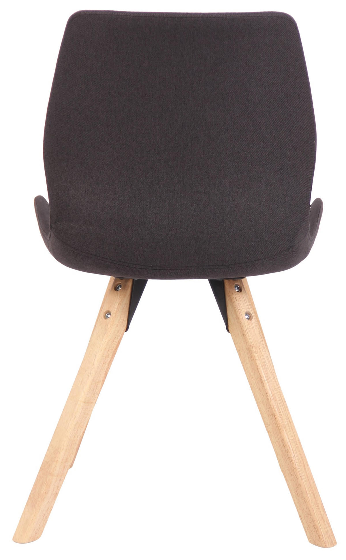 STUHL 2er Set Stoff schwarz - Eukalyptusholzfarben/Schwarz, Holz/Textil (49/87.5/58cm) - CLP