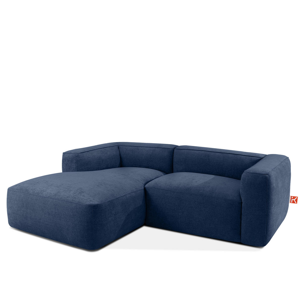 ECKSOFA LINKS FUBBO, Dunkelblau - Dunkelblau, Holz/Holzwerkstoff (225/176cm) - KONSIMO®