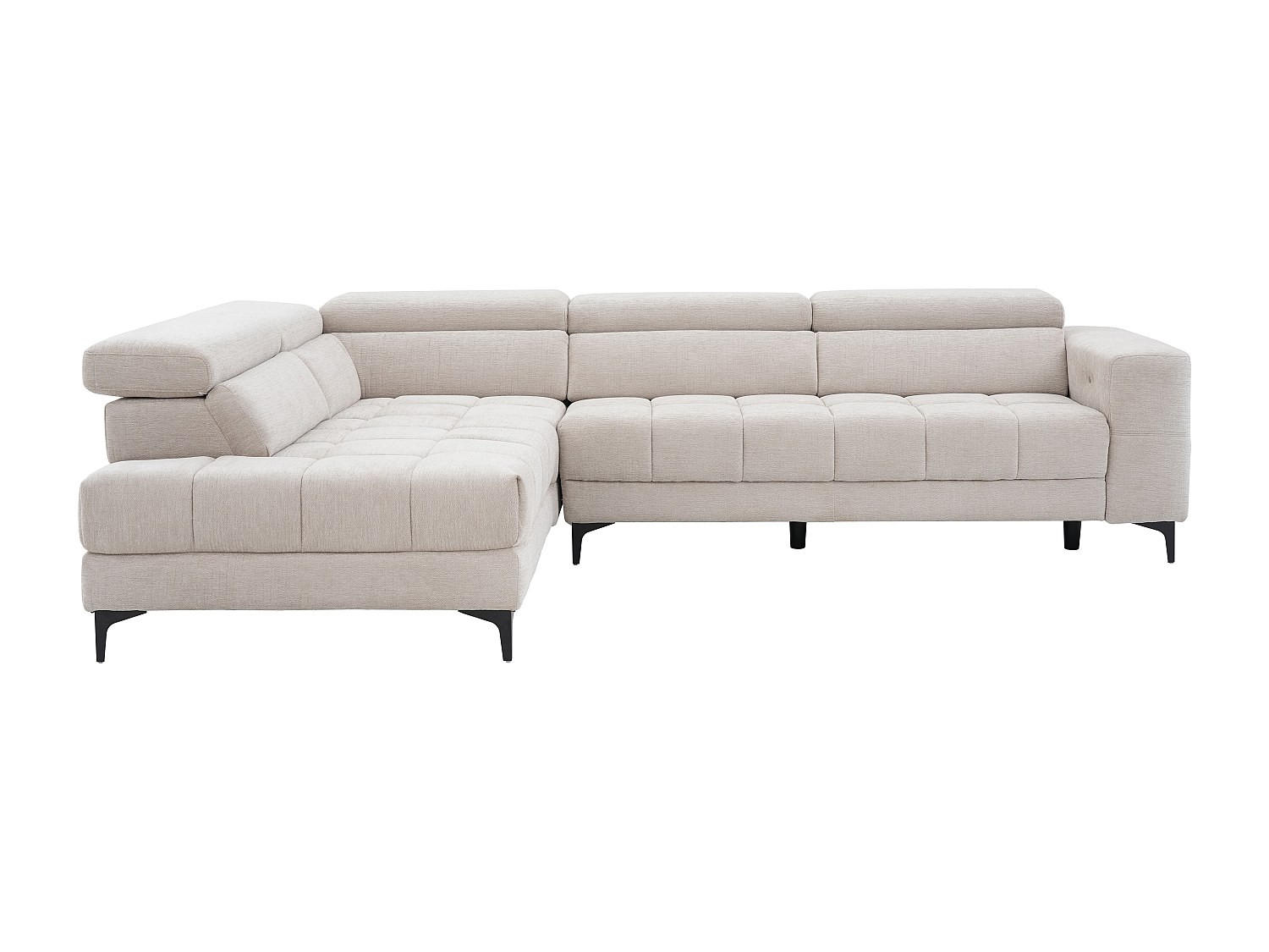 RELAXSOFA - 5 Personen - stoff - beige Moniso - Beige, Textil (298/75/211.5cm) - Vente-Unique