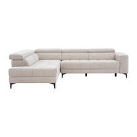 RELAXSOFA - 5 Personen - stoff - beige Moniso - Beige, Textil (298/75/211.5cm) - Vente-Unique
