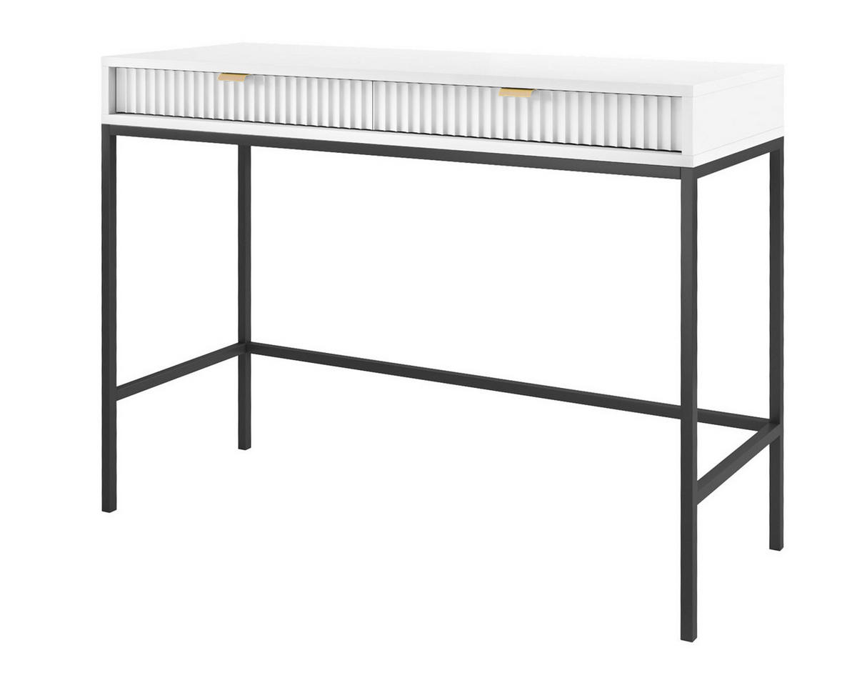 SCHREIBTISCH Nova Weiß / Schwarz 104 / 50 / 78cm - Schwarz/Weiß, Holz/Holzwerkstoff (50/104/78cm) - Feldmann-Wohnen