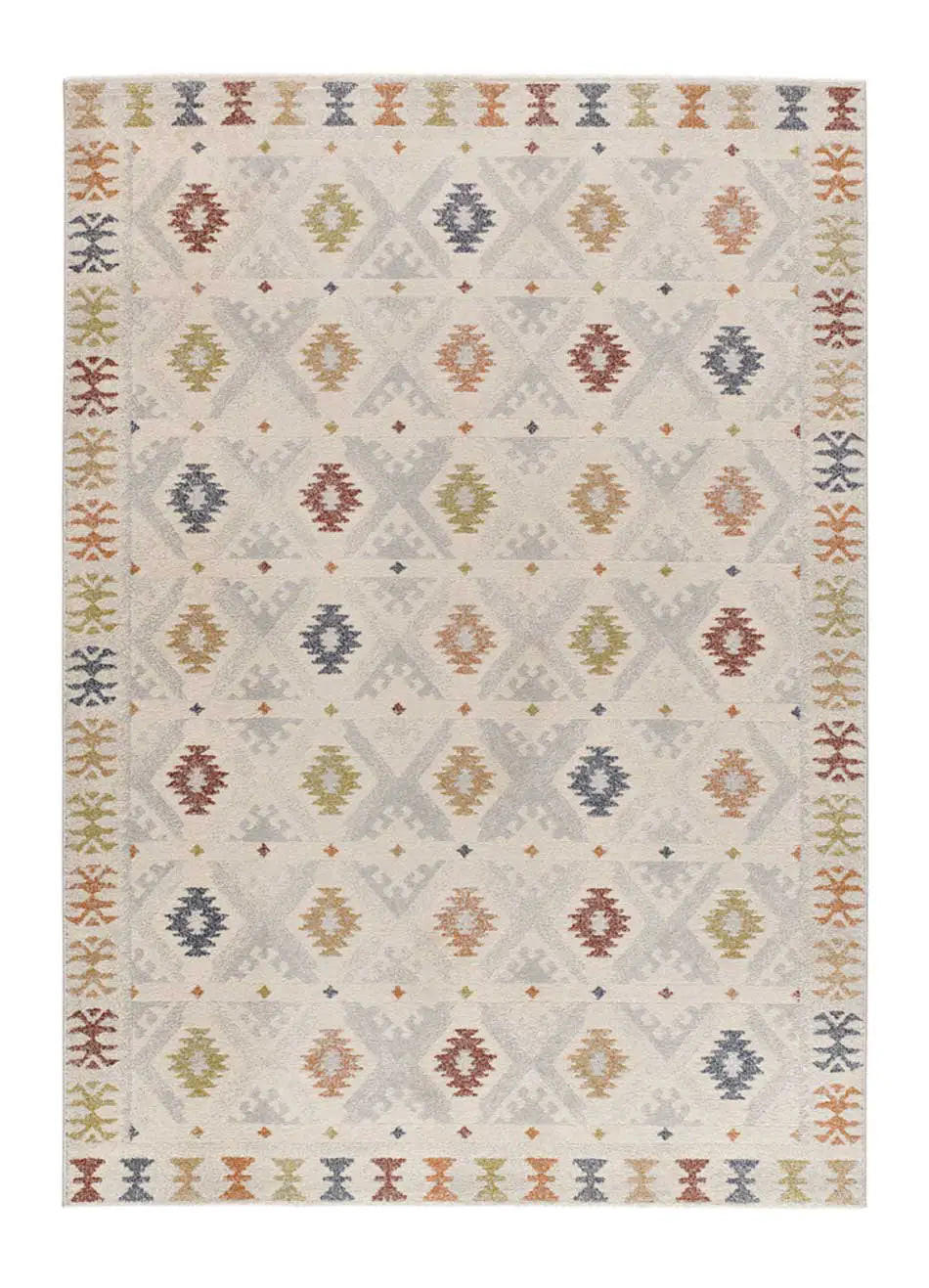 Atticgo Webteppich Mehrfarbig, Beige 133x190 cm