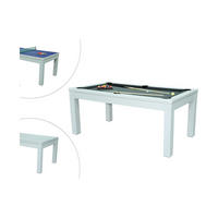 BILLARDTISCH - 6 -Sitzer - MDF - weiß - HENK - Weiß, Holz (182.8/102.6cm) - Vente-Unique