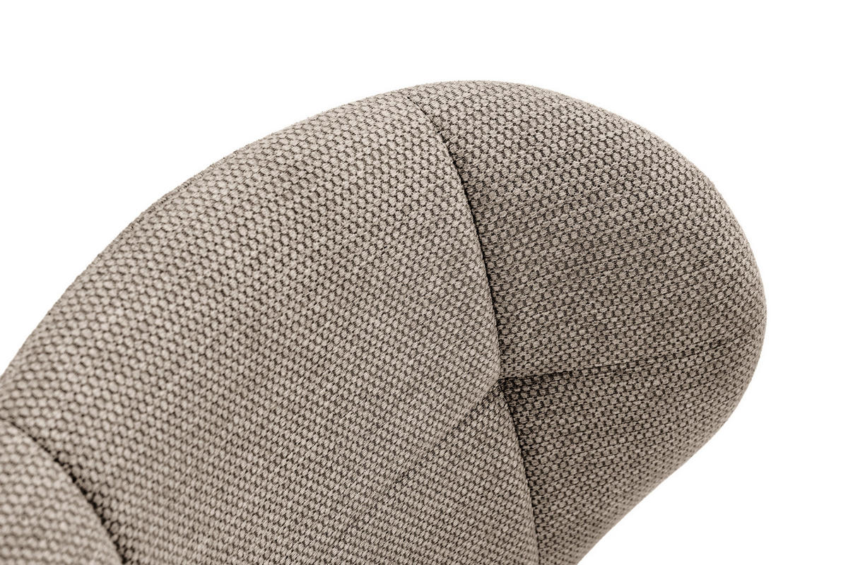 STÜHLEN (Set aus 2) aus stoff mit schwarzen metallbeinen - maori 50/48,5/48 cm - Braun, Textil (48.5/48/50cm) - Calicosy