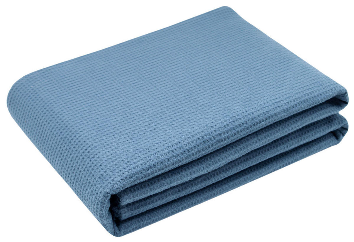 KUSCHELDECKE, 150x200 cm, 100% Baumwolle, Blau - Petrol, Textil (150/200cm) - Zollner