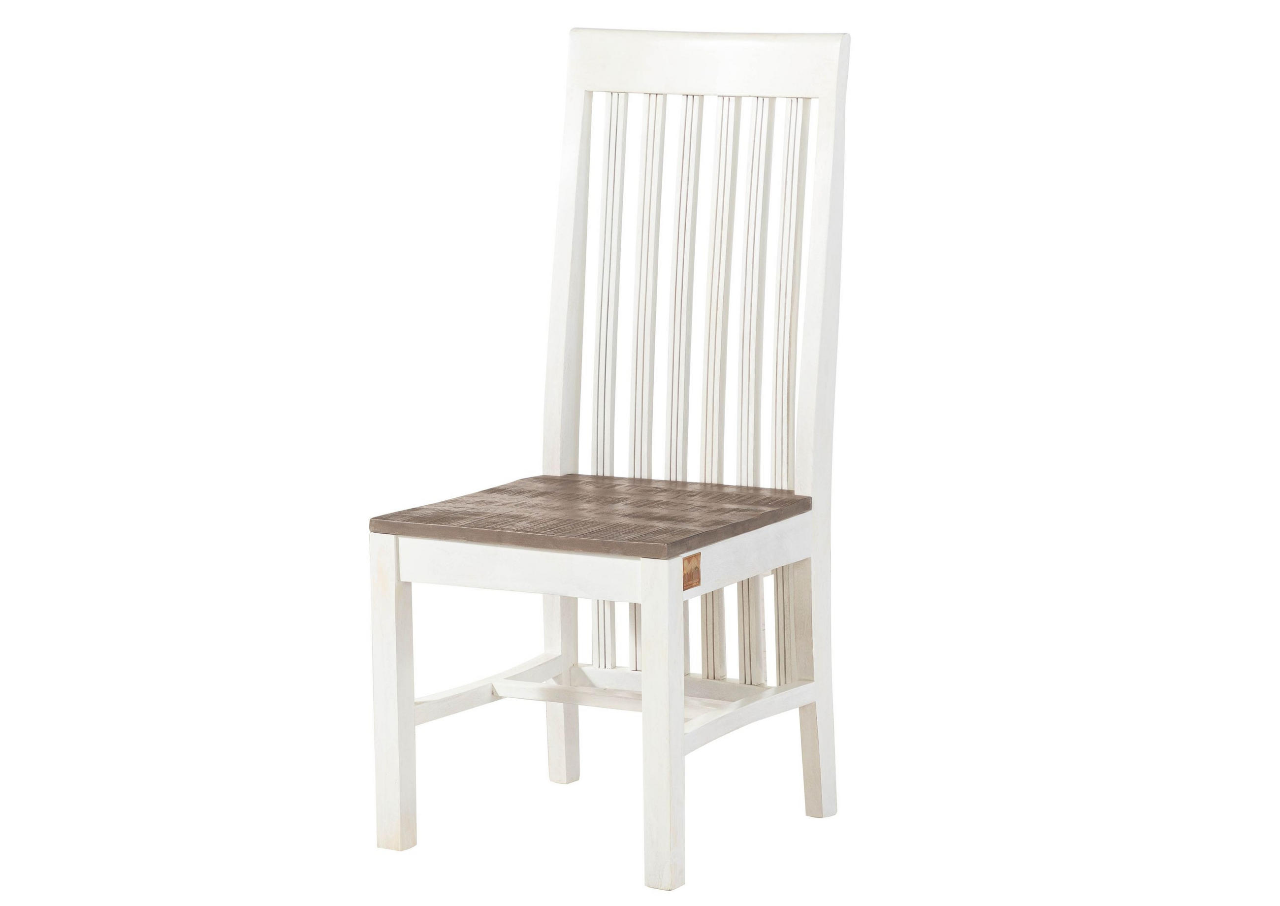 STUHL Massivholz 45 x 51 x 108 cm weiß TOULOUSE #113 - Weiß, Holz (45/108/51cm) - Massivmoebel24