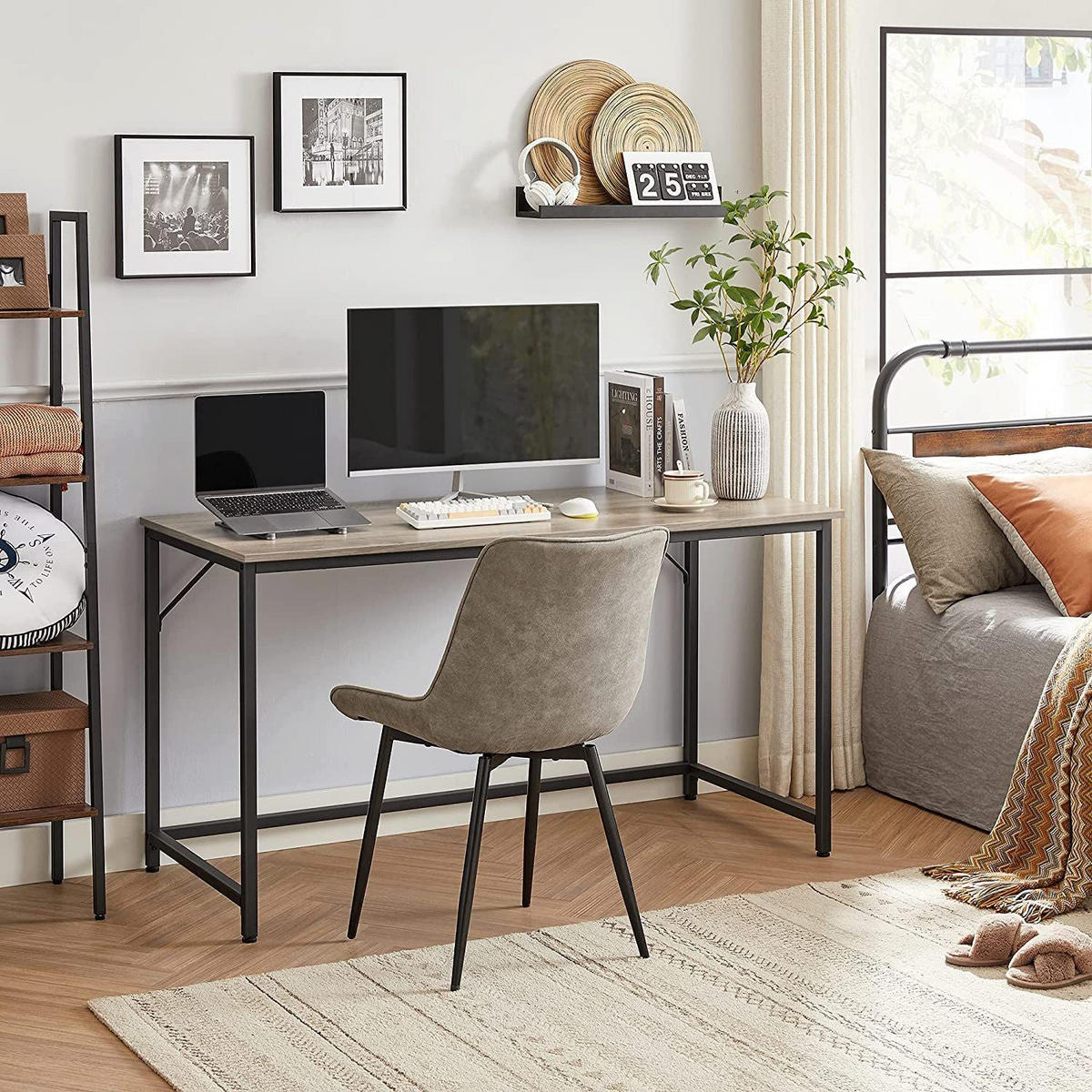 BÜROTISCH KINGSTON - Schwarz, Holzwerkstoff (140/60/75cm) - Hansiro