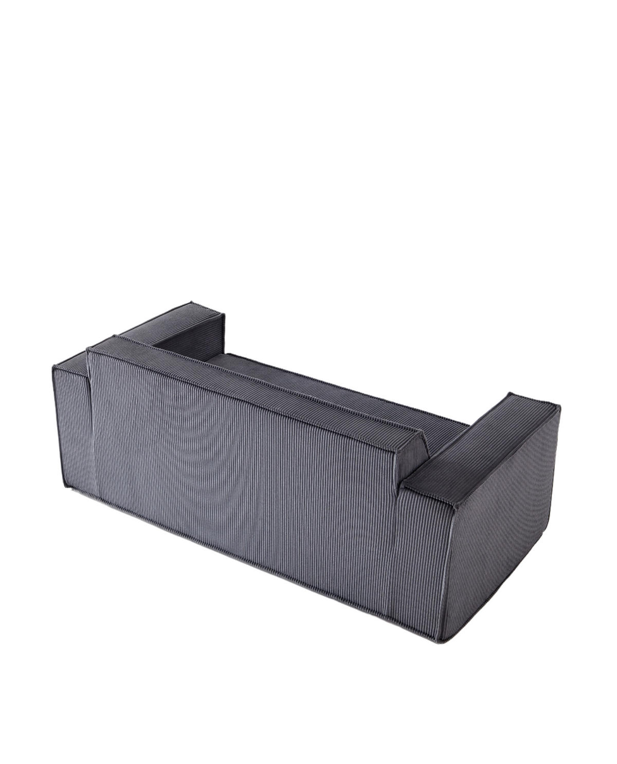 2-SITZER-SOFA DE-33868 Tiefsitz und Cordstoff Grau - Grau, Textil (178/70/86cm) - ComfortXL