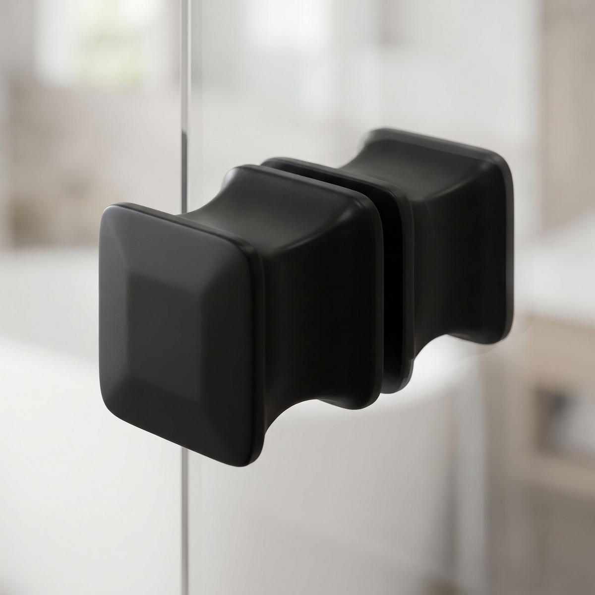 DUSCHTÜRGRIFF Rea 04 Black - Schwarz, Metall (3/2.8cm) - REA