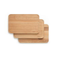 SCHNEIDEBRETT Profile 3er Set, Wood - Braun, Holz (25/40cm) - Brabantia