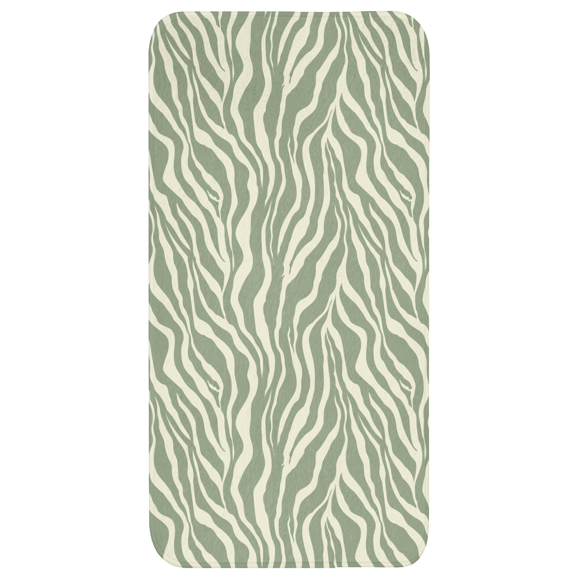 OnlyWow KOUPELNOVÁ PŘEDLOŽKA Zebra - Motiv - zelená 60x120 cm