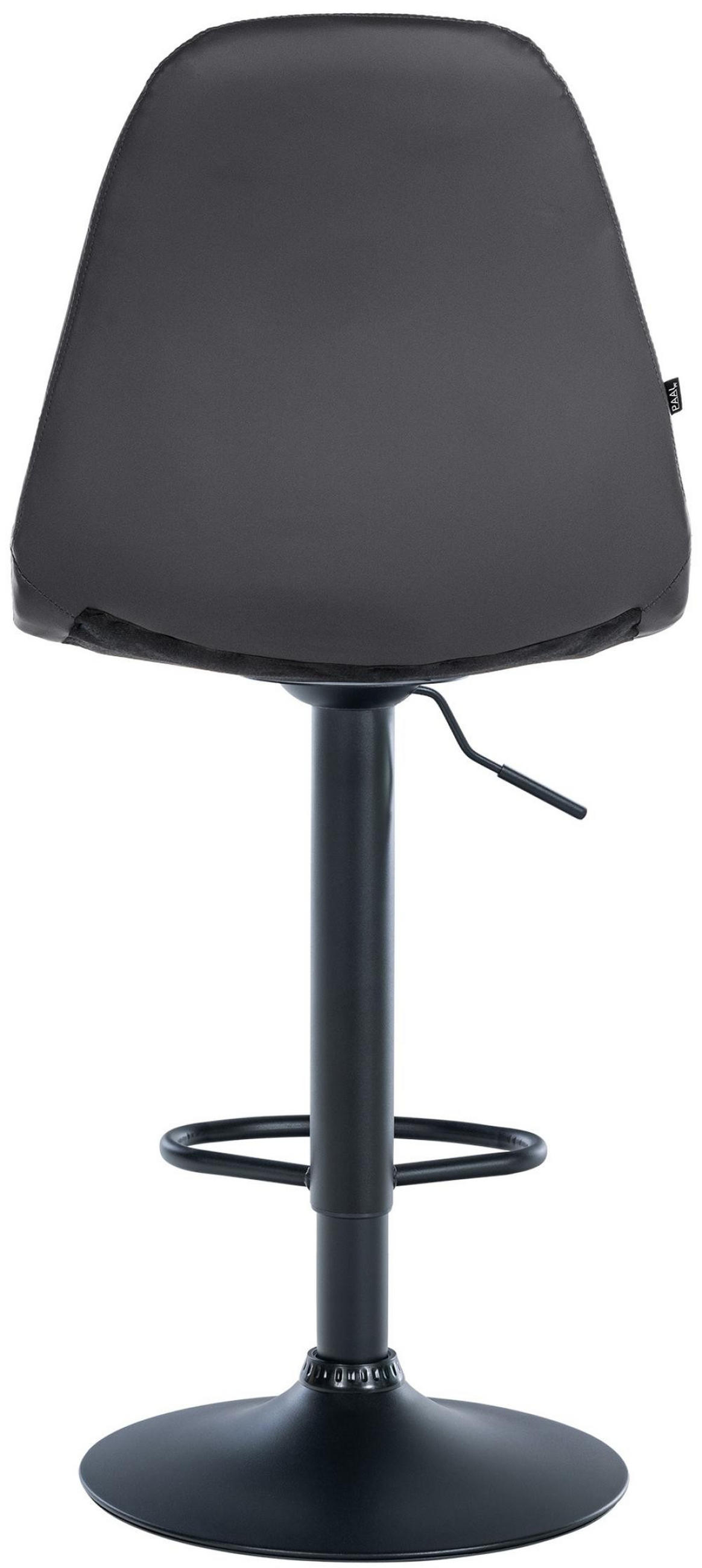 BARHOCKER Metall schwarz - Schwarz, Textil/Metall (47/58/56cm) - CLP