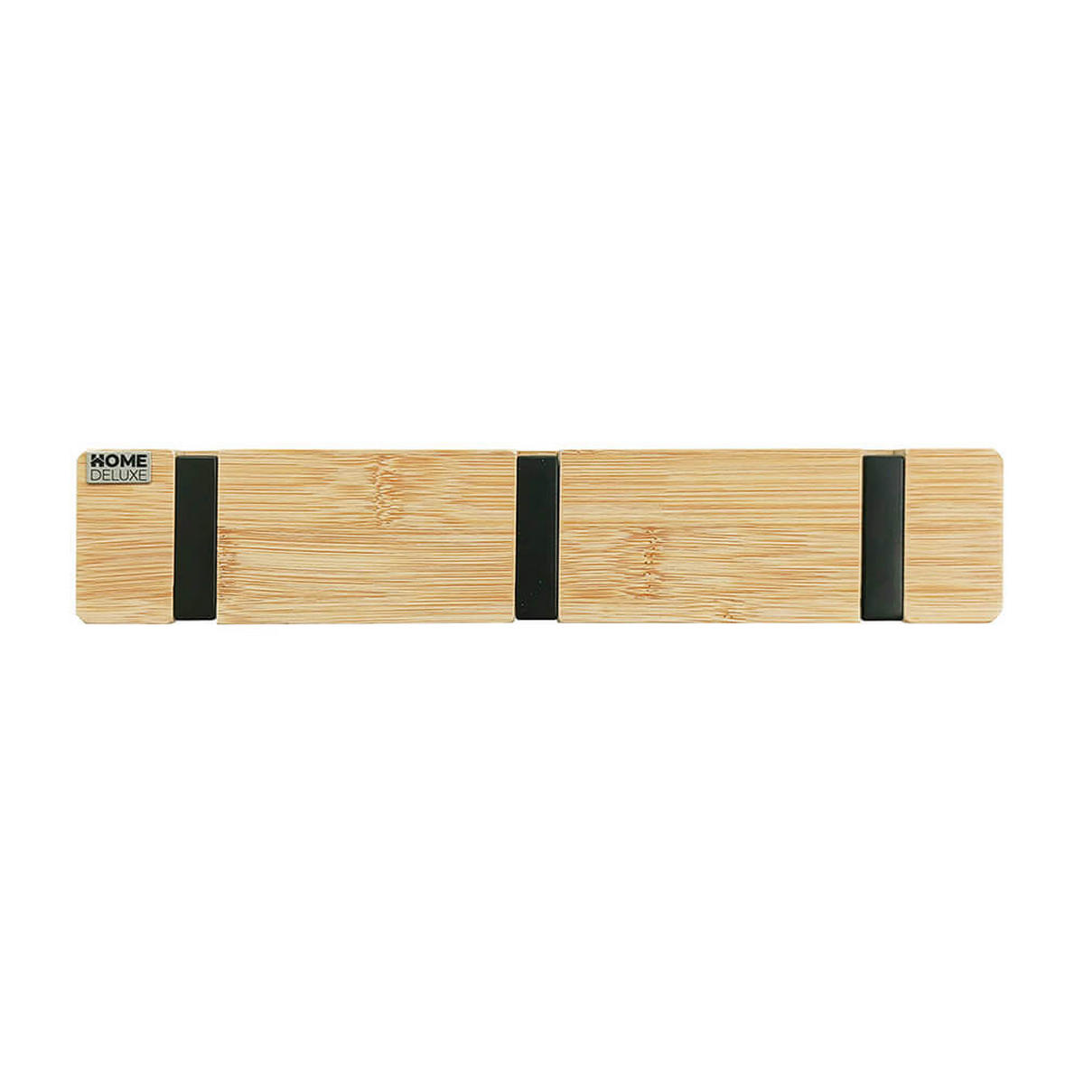 GARDEROBENLEISTE HOOK inkl. Haken und Magnete - Bambus - Naturfarben, Holz (2/5.5/29cm) - Home Deluxe