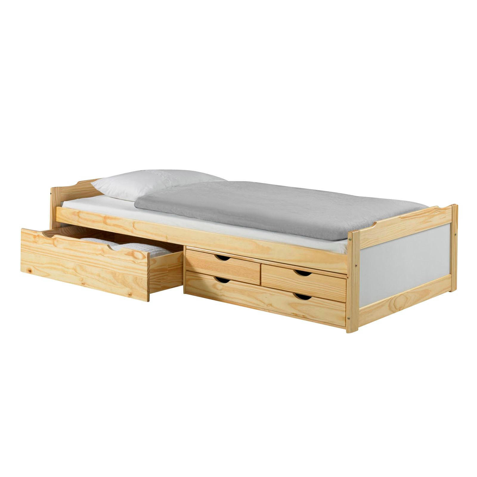 IDIMEX FUNKTIONSBETT Natur, Weiß 99cm × 205cm × 49cm