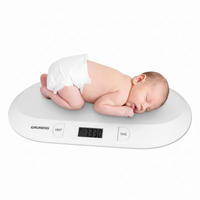 BABYWAAGE Weiß 20 Kg, Digital, Personenwaage, Säuglingswaage, Kinderwaage, Präzisionswaage, LCD Display, Haushalt, Genau, Modern, Praktisch - Weiß, Kunststoff (31.8/54.5cm) - Grundig