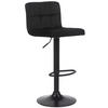 BARHOCKER Samt Schwarz - Schwarz, Textil/Metall (40/85/40cm) - CLP