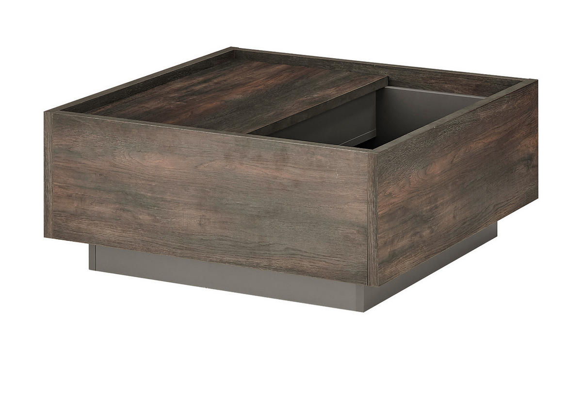 ESSTISCH Thermo Eiche Metall schwarz Küchentisch 160 x 81 cm - Eichefarben/Schwarz, Holzwerkstoff (160/81/77cm) - Furn.Design