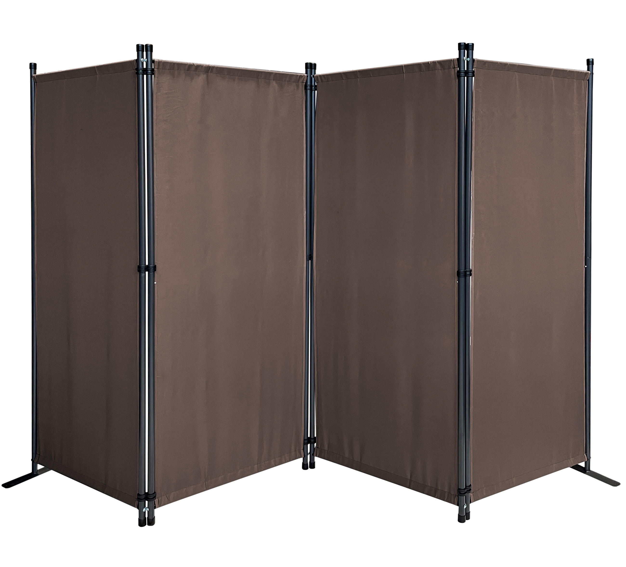 PARAVENT 4-tlg. 220x165 cm Taupe - Taupe, Metall (220/165cm) - QUICK STAR