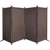 PARAVENT 4-tlg. 220x165 cm Taupe - Taupe, Metall (220/165cm) - QUICK STAR
