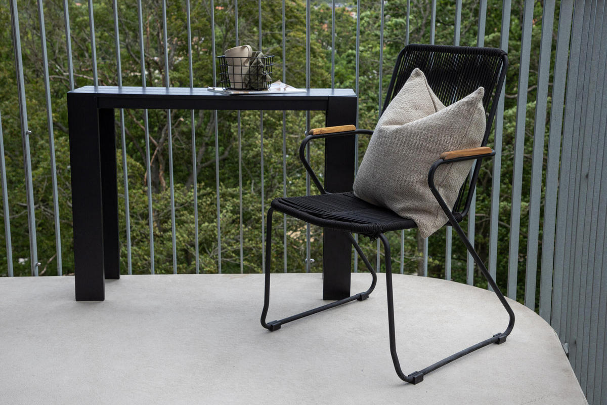 GARTENESSSTUHL BOIS Schwarz 60x63x93 cm - Schwarz, Metall (60/93/63cm) - FURNLUX