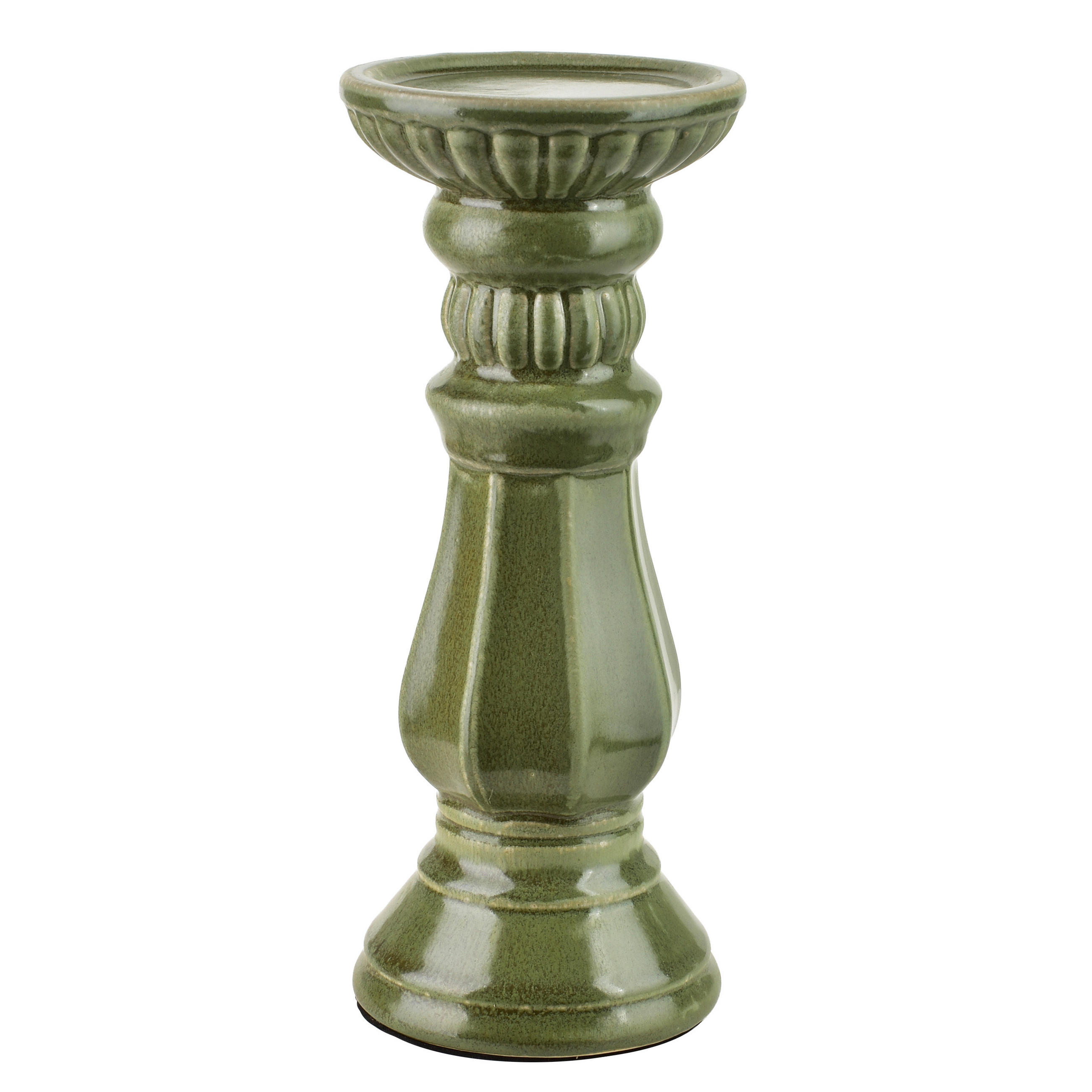 KERZENHALTER Yarine grün 10/10/25.5 cm Keramik - Goldfarben, Kunststoff (10/25.5/10cm) - Mondex