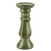 KERZENHALTER Yarine grün 10/10/25.5 cm Keramik - Goldfarben, Kunststoff (10/25.5/10cm) - Mondex