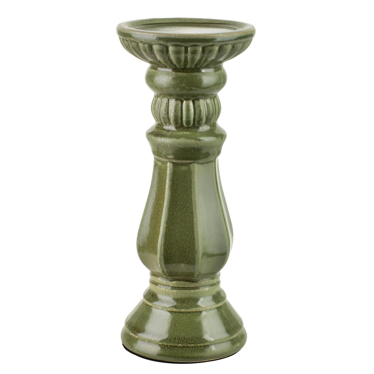 KERZENHALTER Yarine grün 10/10/25.5 cm Keramik - Goldfarben, Kunststoff (10/25.5/10cm) - Mondex