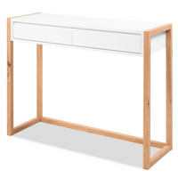SCHREIBTISCH weiß, Eiche Artisan 100 cm, Laptoptisch mit Schubkästen - Eiche Artisan/Weiß, Holzwerkstoff (35/100/75cm) - Furn.Design
