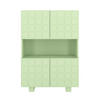 HIGHBOARD Cubo Long, Geometrische 3D Fronten, 85 x 120 cm, Grün - Pastellgrün, Holz/Holzwerkstoff (84.3/120/41.8cm) - Skandica