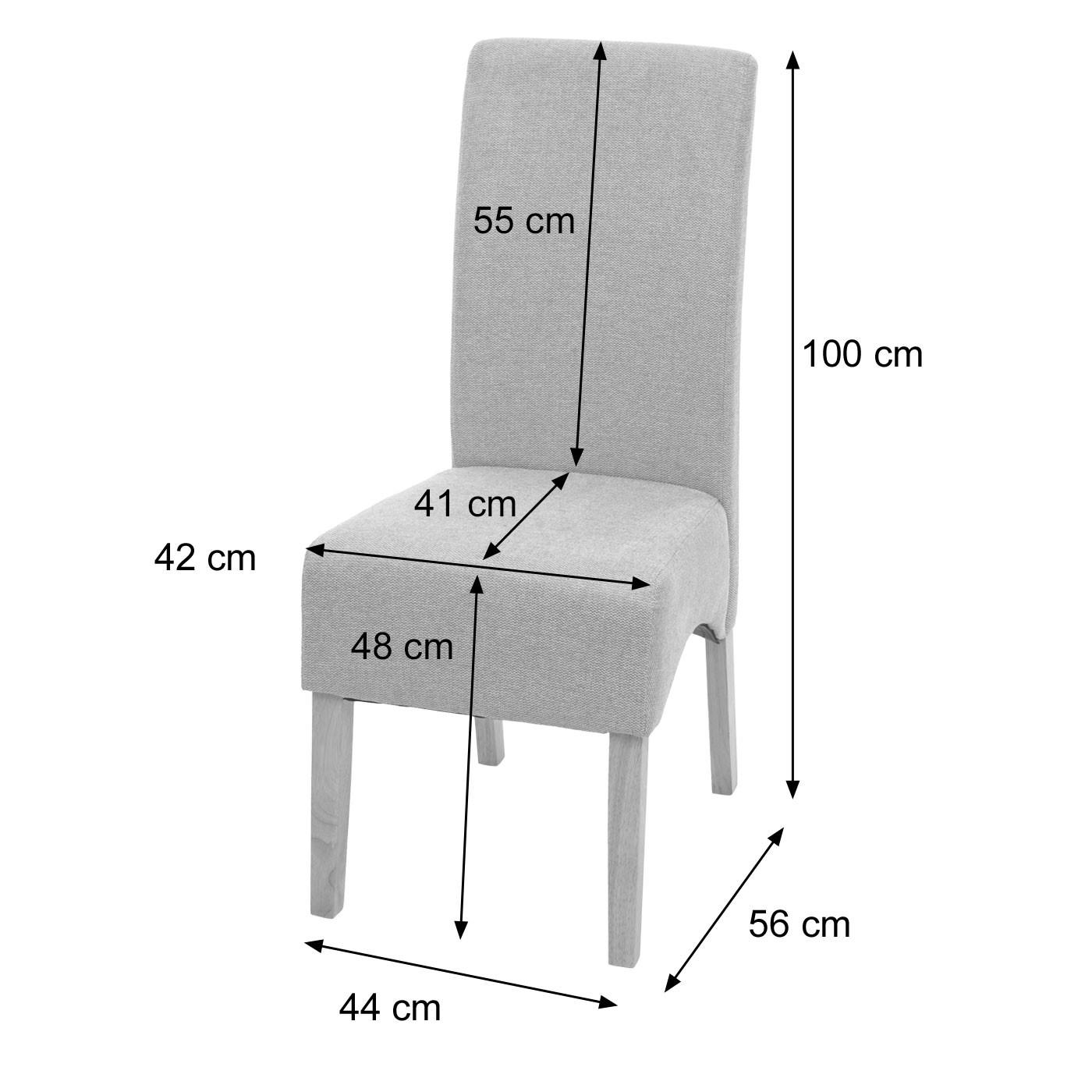 Thumbnail - MCW Esszimmerstuhl, Hellgrau, Textil, 44x100x56 cm, Esszimmer, Stühle, Esszimmerstühle, Vierfußstühle