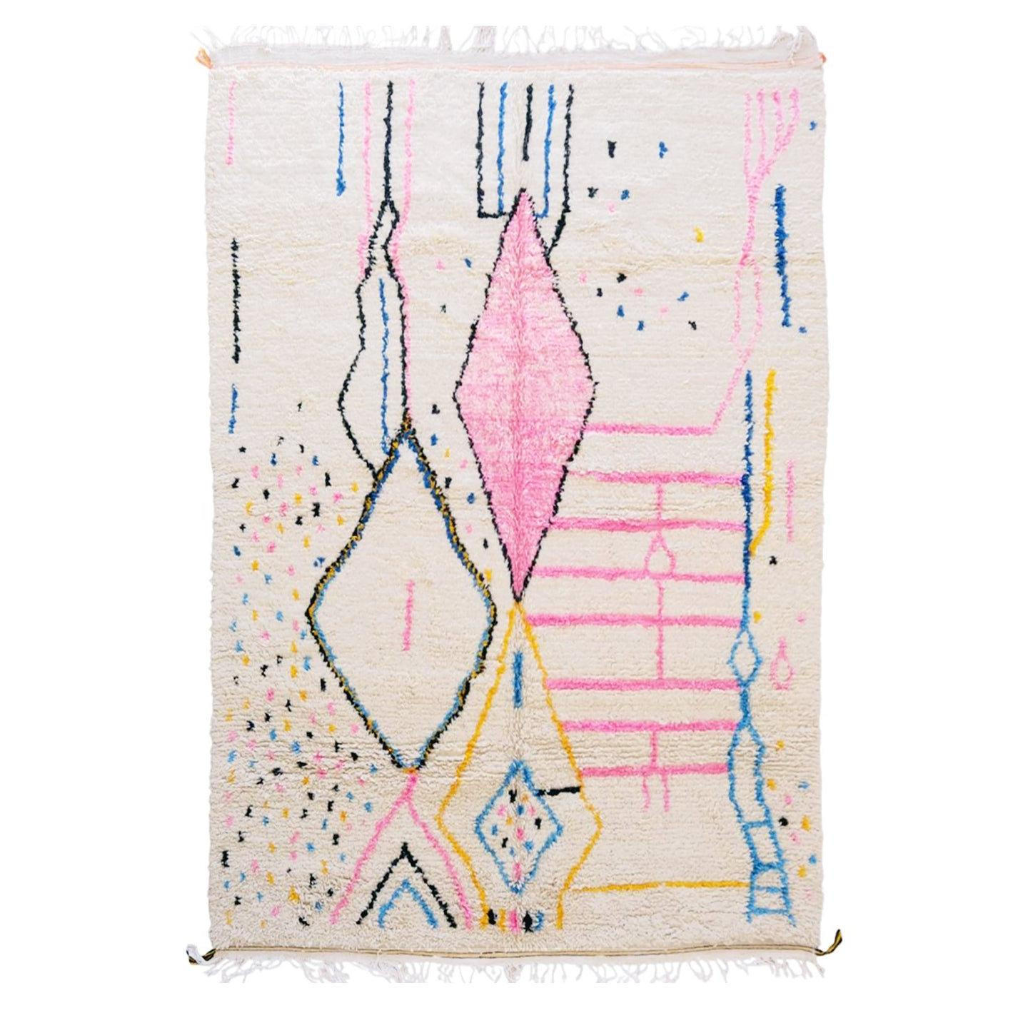 BERBERTEPPICH marokkanisch aus Wolle Pop 200x 300 cm - Multicolor, Naturmaterialien (200/300cm) - AFK Living