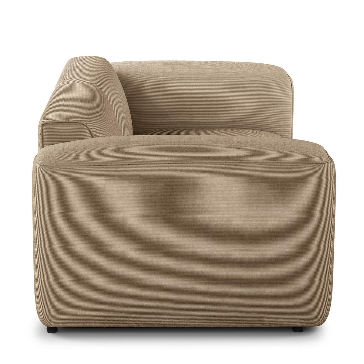 2-SITZER SOFA - Taupe/Schwarz, Kunststoff/Textil (220/71/102cm) - home24