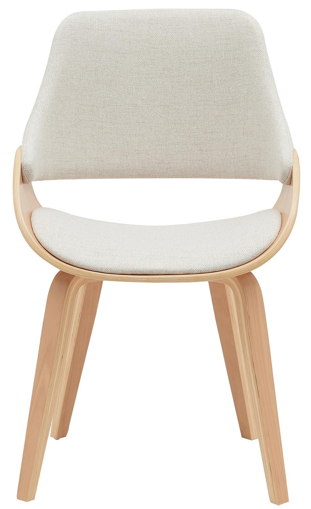 ESSZIMMERSTUHL Vangale 2er Set 86x52x54 cm natura/creme - Naturfarben, Holz (52/86/54cm) - furnicato