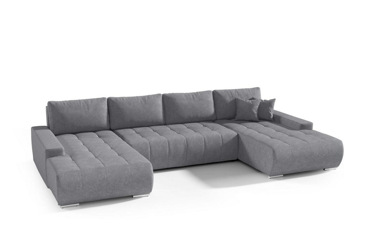 WOHNLANDSCHAFT Vogar In Aston - Dunkelgrau, Holzwerkstoff/Textil (350/85/185cm) - Fun Möbel