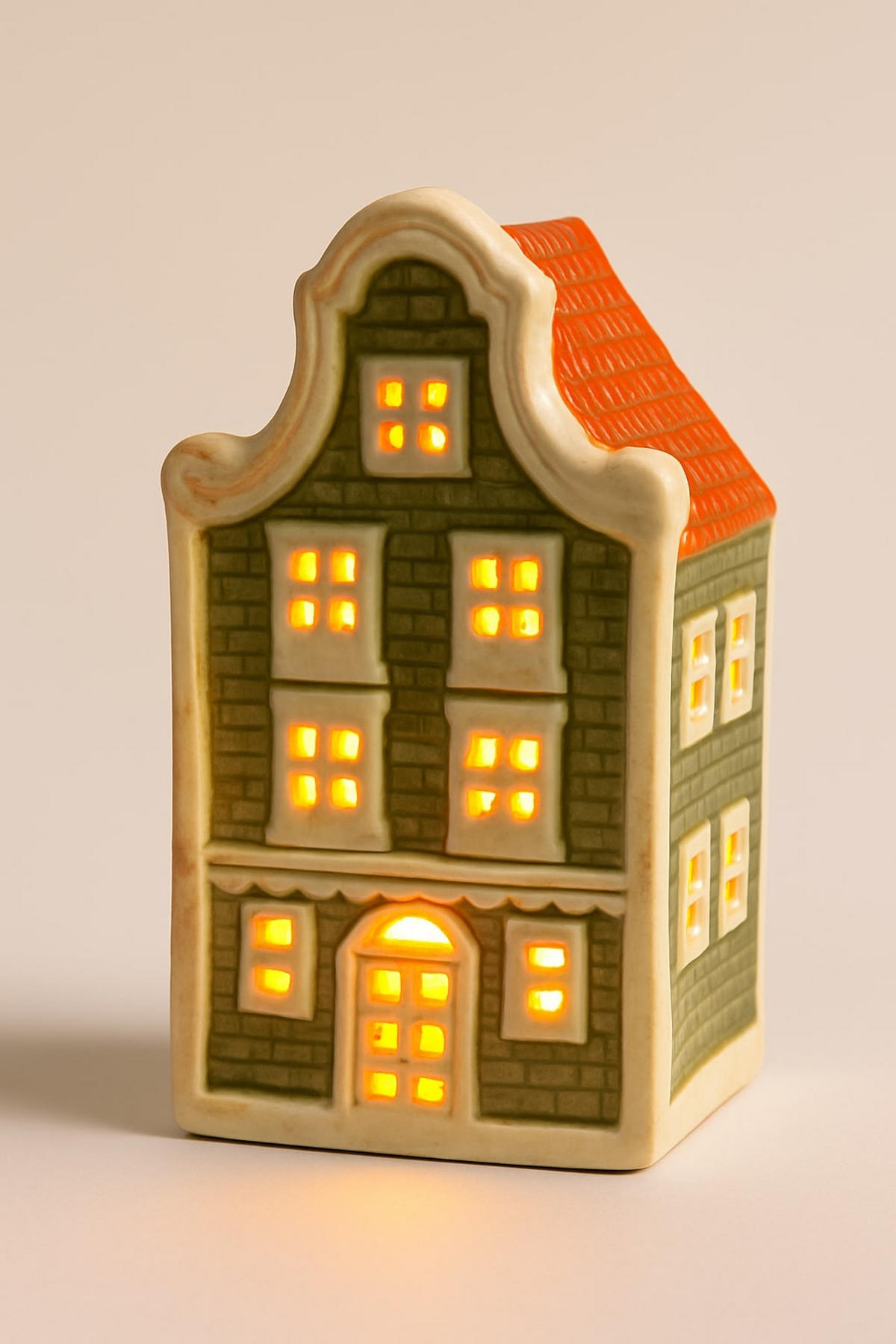 TEELICHTHALTER Hytte Grün 6,5x5,5x12 cm Keramik - Grün, Keramik (6.5/12cm) - Mondex