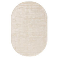 VISKOSETEPPICH OVAL Nova Cream 150x230 cm - Creme, Textil (150/230cm) - benuta Pure