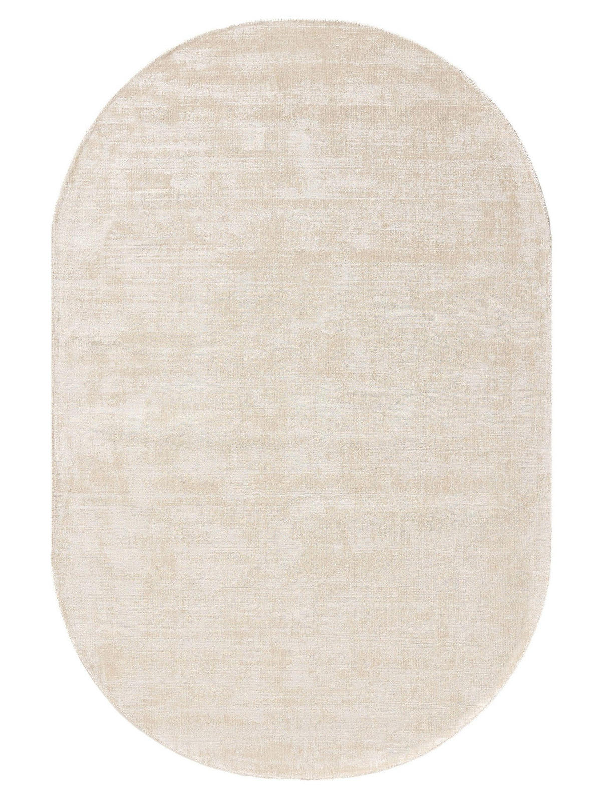 VISKOSETEPPICH OVAL Nova Cream 150x230 cm - Creme, Textil (150/230cm) - benuta Pure