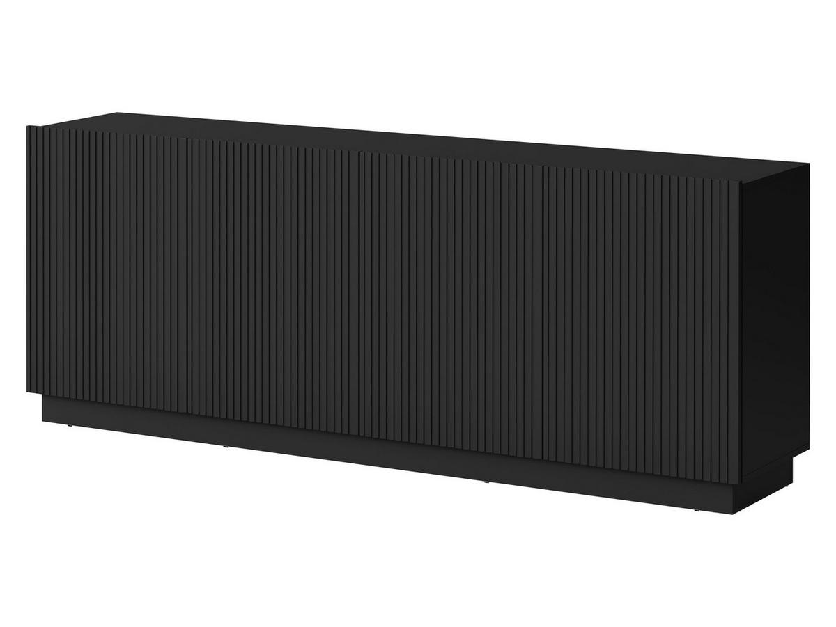 SIDEBOARD Liverti 200 4D - Schwarz, Holzwerkstoff/Kunststoff (200/78/42cm) - MIRJAN24