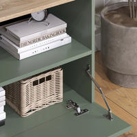 KOMMODE Wido Grün 80 x 50 cm mit 1 geschlossenem Fach - Grün/Sonoma Eiche, Holzwerkstoff (80/50/40cm) - Vicco