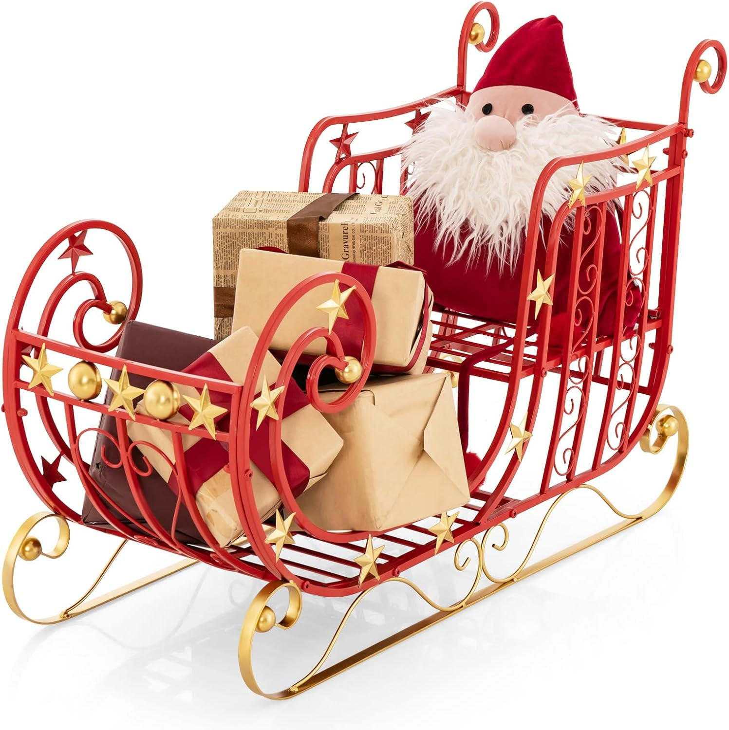 Costway Weihnachtsschlitten Mehrfarbig 99x61x36 cm